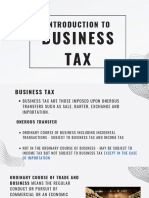 Intro To Business Tax - Transfer & Business Taxation Enrico D. Tabag