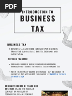 Intro To Business Tax - Transfer & Business Taxation Enrico D. Tabag