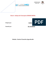 Analyse de l'entreprise lisieur cristal 