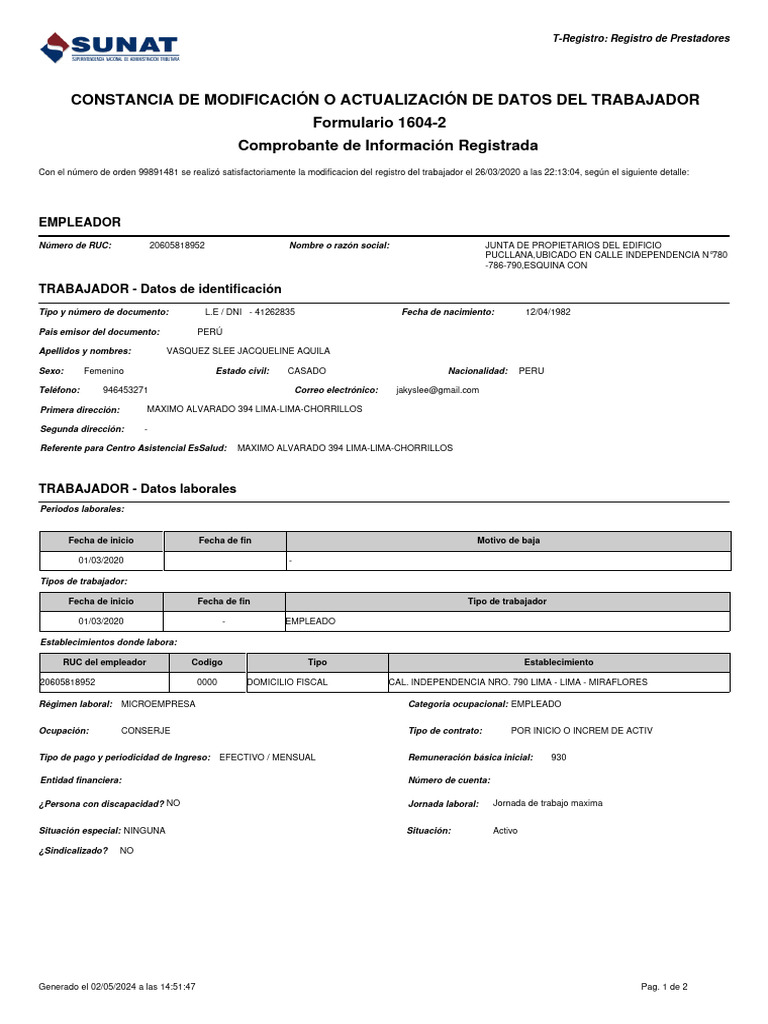 Alta sunat pdf
