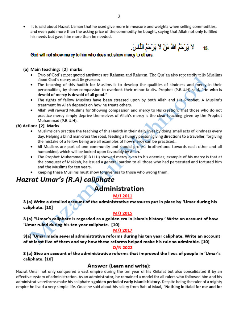 Hazrat Umar's Administration | PDF | God In Islam | Umar