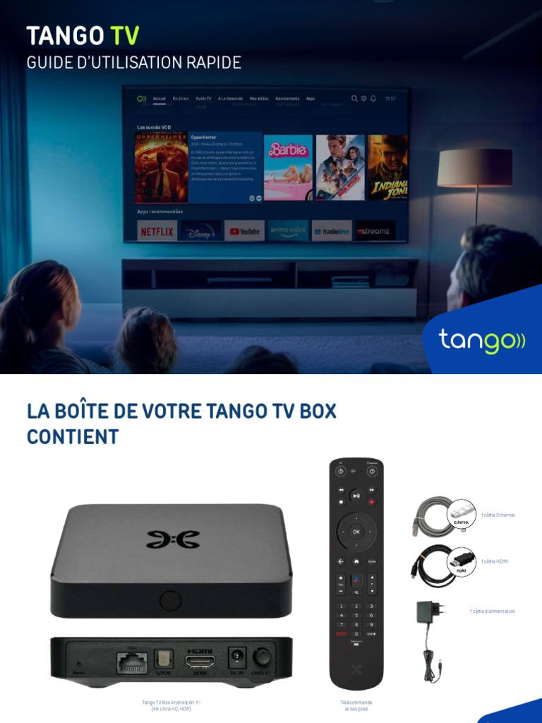 Guide d'utilisation de Tango TV Box | PDF | Vidéo à la demande ...