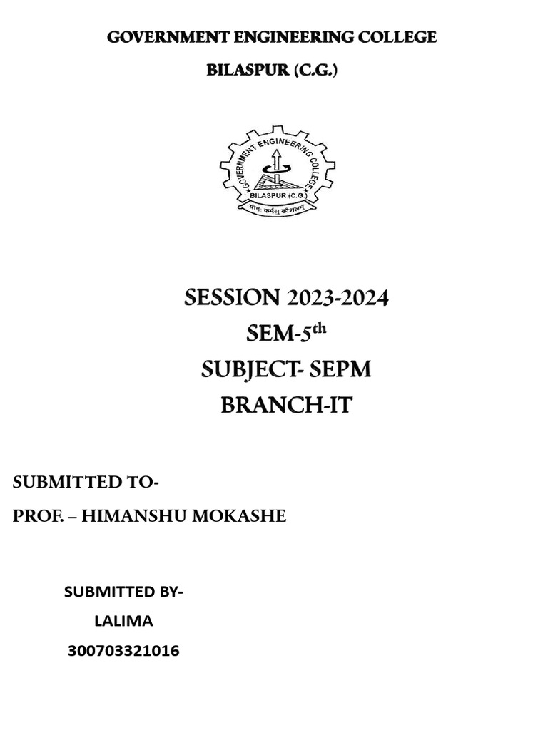 Lalima Sepm Assignment | PDF | Software Testing | Software Development ...