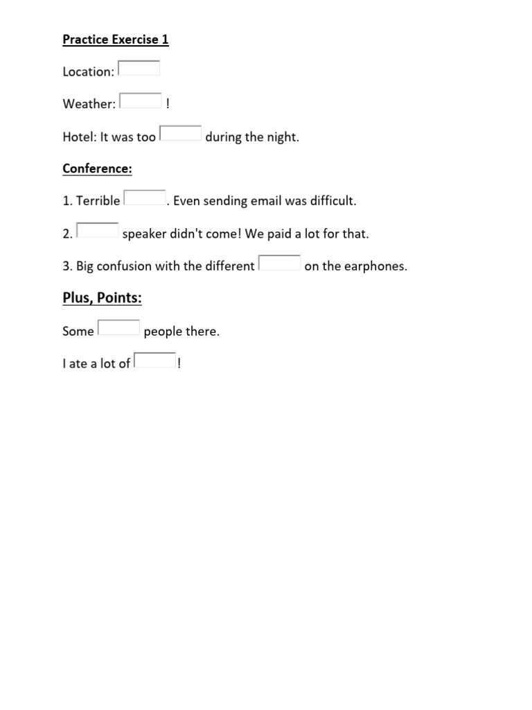 Listening Practice Exercise | PDF