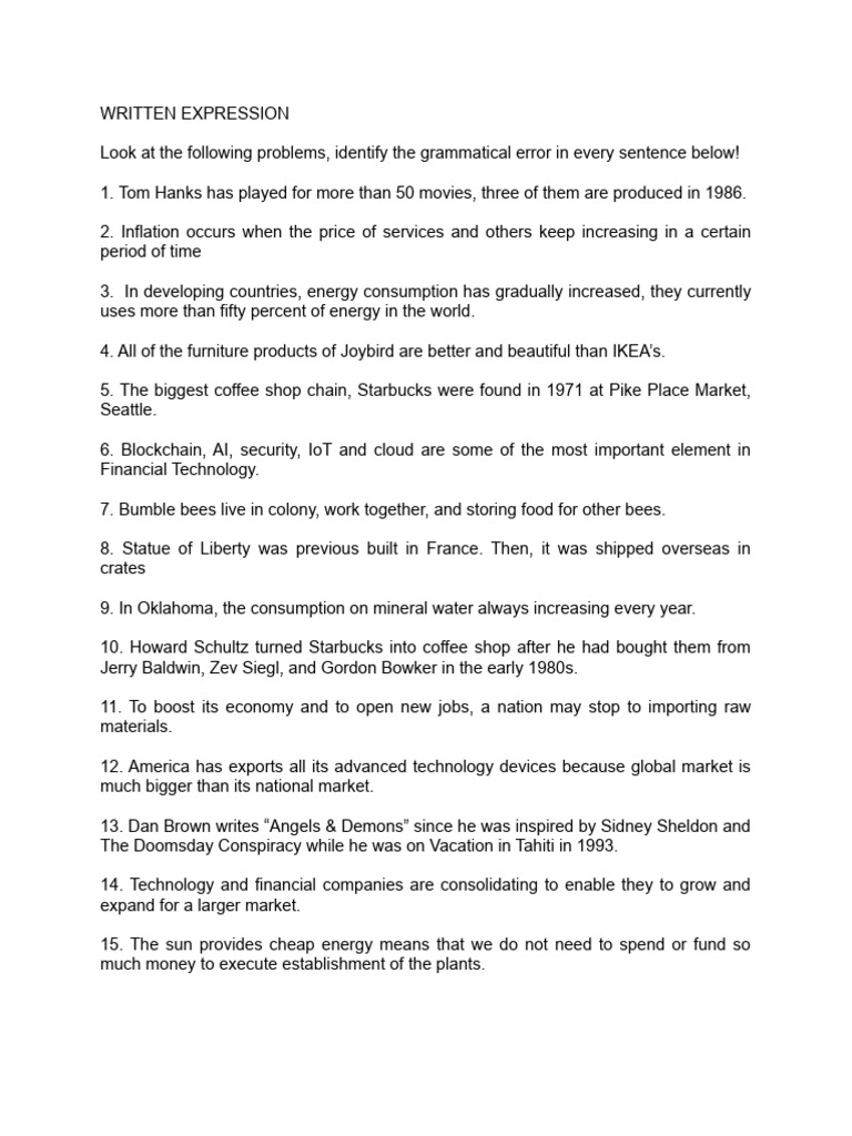 WRITTEN EXPRESSION-English 2 | PDF