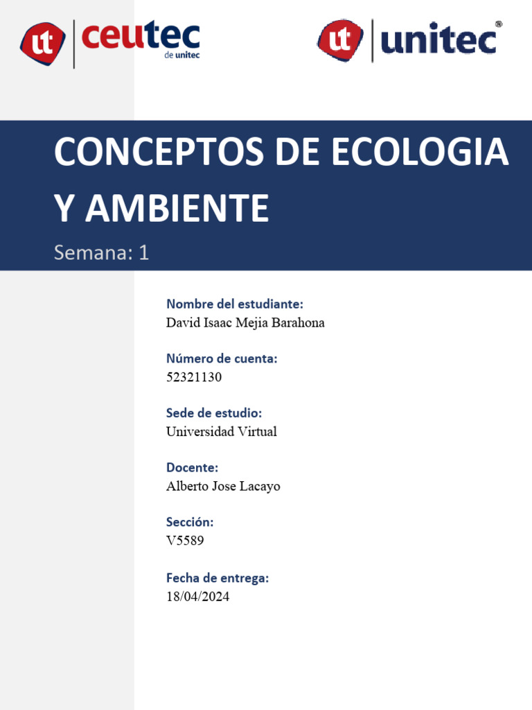 Conceptos Clave de Ecología y Ambiente | PDF | Ecología | Entorno natural