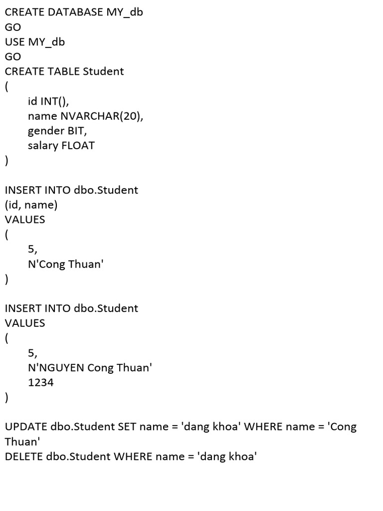 SQL Note | PDF