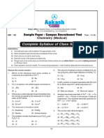 Sample Paper - Campus Recruitment Test-Chemistry Medical