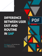 Difference Between User Exit and Routine in SAP