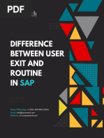 Difference Between User Exit and Routine in SAP