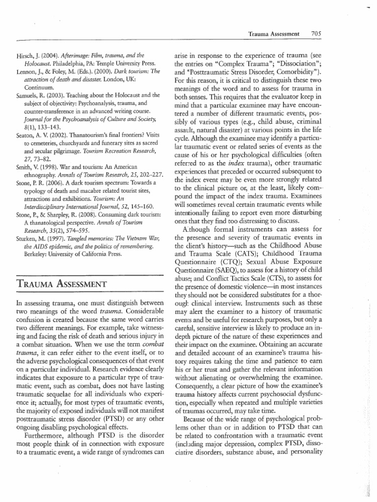 Trauma Assessment Encyclopedia of Trauma | PDF
