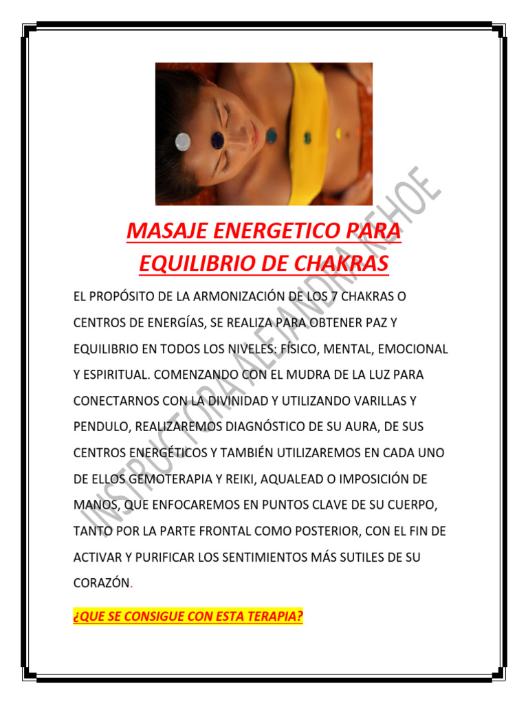 Masaje Energetico Para Equilibrio de Chakras | PDF