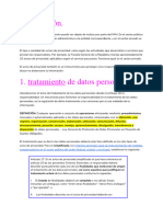 Tratamiento de Datos y Personales y Elaboración Del Aviso de Privacidad