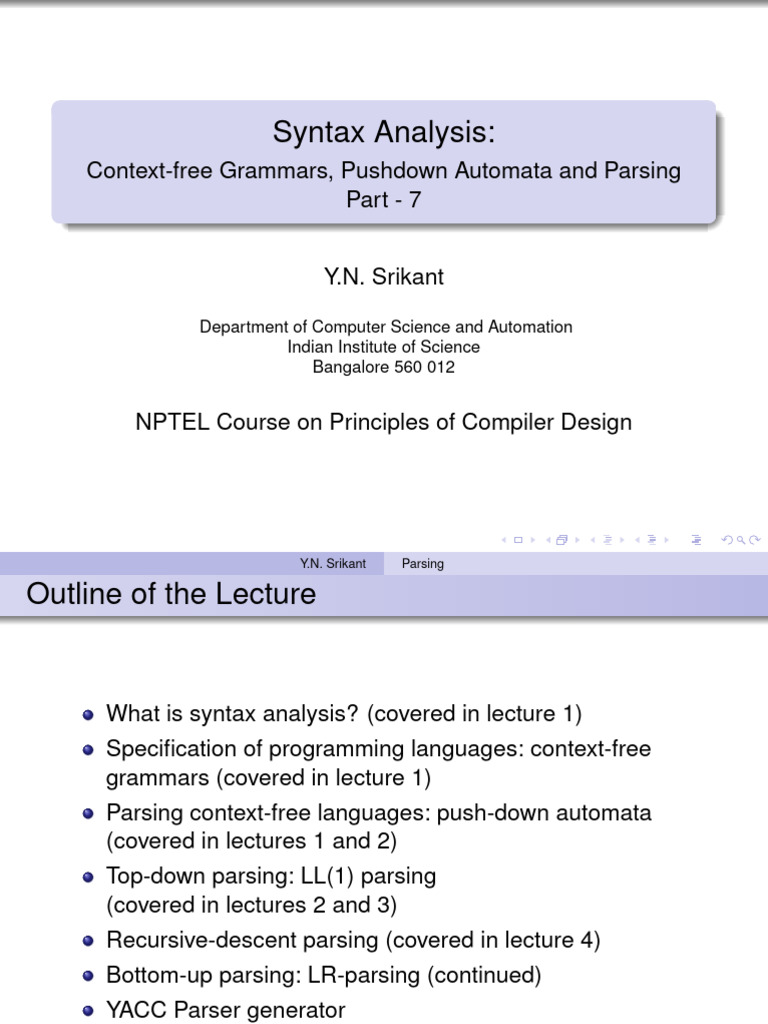 LR1 LaLr Course | PDF | Parsing | Syntax