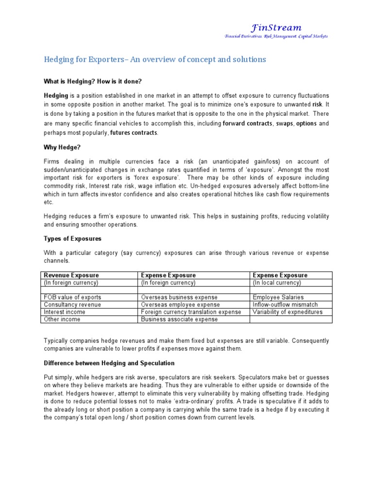 Hedging Basics PDF Hedge (Finance) Speculation