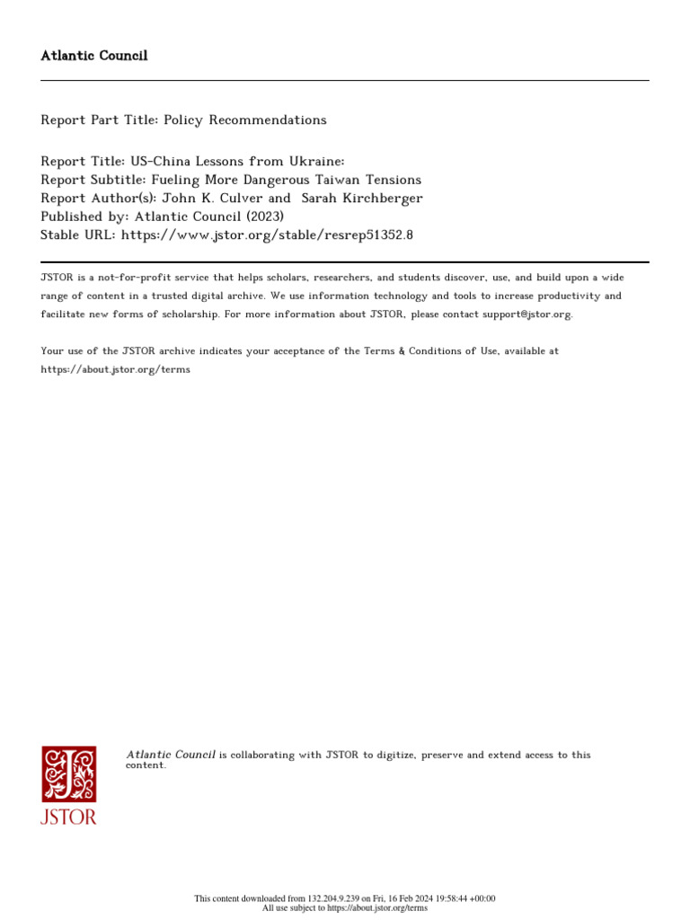 Report Part Title: Policy Recommendations | PDF | Nato | European Union
