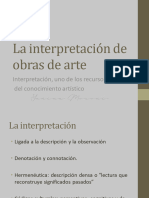 La Interpretacion de Obras de Arte