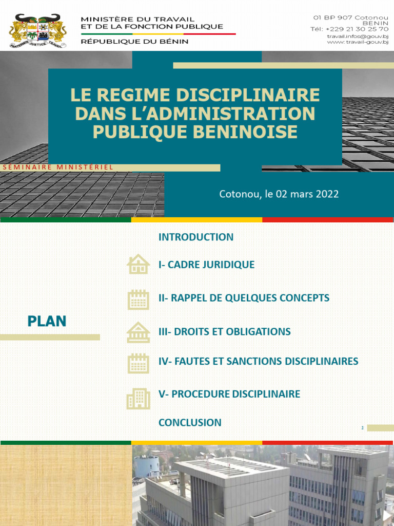 Régime Disciplinaire des Fonctionnaires | PDF | Administration publique ...