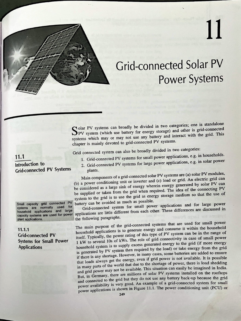 Grid Connected Solar Pv Power Systems Pdf Photovoltaic System
