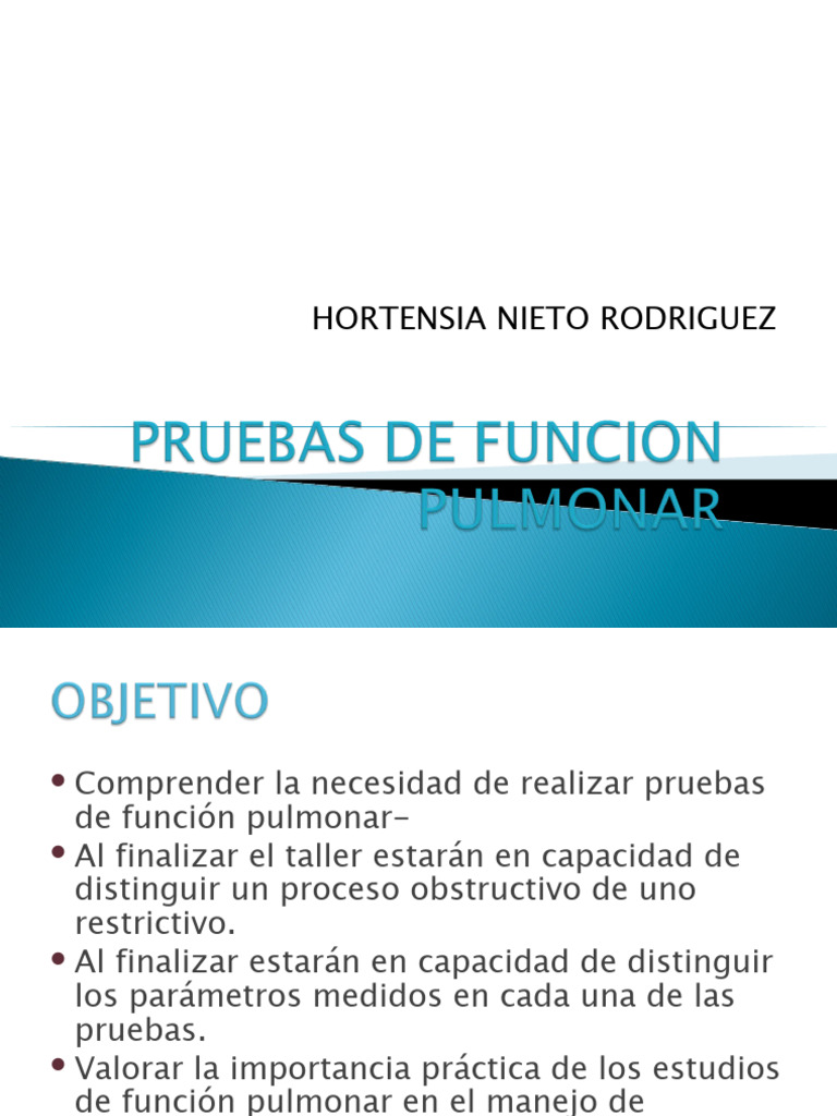 Pruebas De Funcion Pulmonar