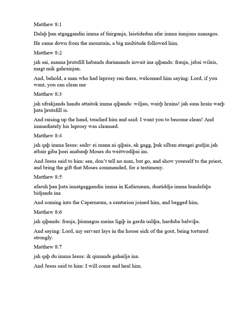 Matthew 8 Pdf Gospel Of Matthew New Testament Content