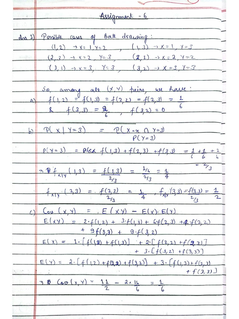 Maths Assignment 6 | PDF