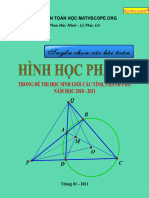 Tuyển Chọn Cấc Bài Toán Hay Về Hình Học Phẳng Trong Đề Thi HSG Các Tỉnh, Thành Phố