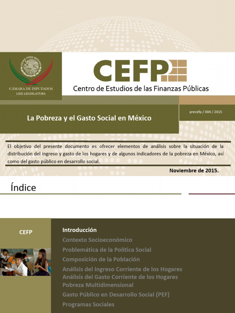 Pobreza y Gasto Social en México 2015 | PDF | Pobreza | Pobreza e ...