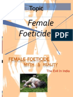 Topic: Female Foeticide