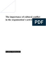The Importance of Cultural Conflict in The Organization