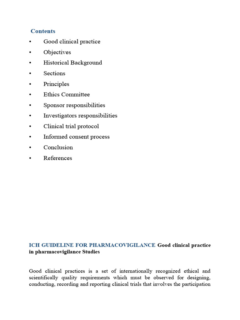 GCP Guidelines for Pharmacovigilance Studies | PDF | Clinical Trial ...