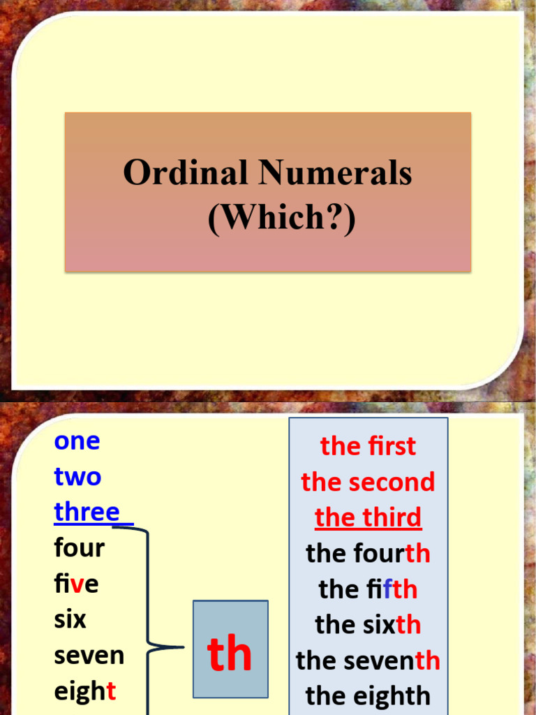 Ordinal number visual data 2