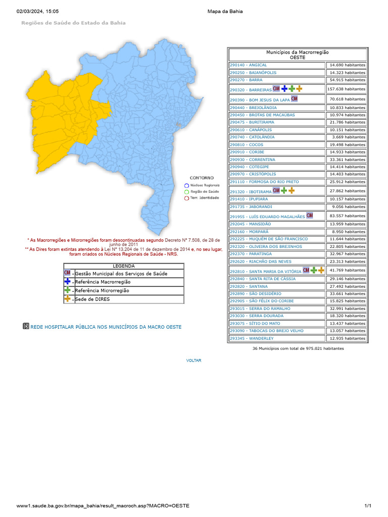 Mapa das Cidades da Bahia | PDF