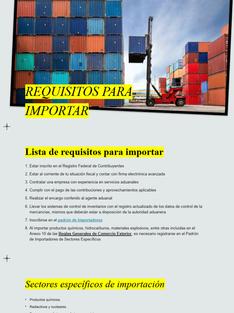 Requisitos para Importar a México | PDF | aduana | Economias