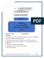 NATURAL SCIENCES GRADE 8 TEST TERM 2 2023