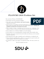 Plancks 2019 Problem Set