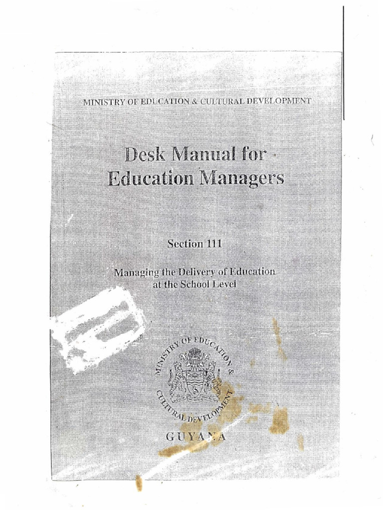 Desk Manuals for Education Managers | PDF | Business