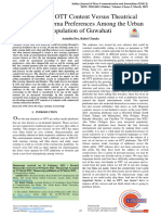 A Study On OTT Content Versus Theatrical Released Cinema Preferences Among The Urban Population of Guwahati