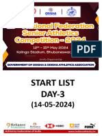 Start List Day 3 27th National Federation Senior Athletics Competition 2024