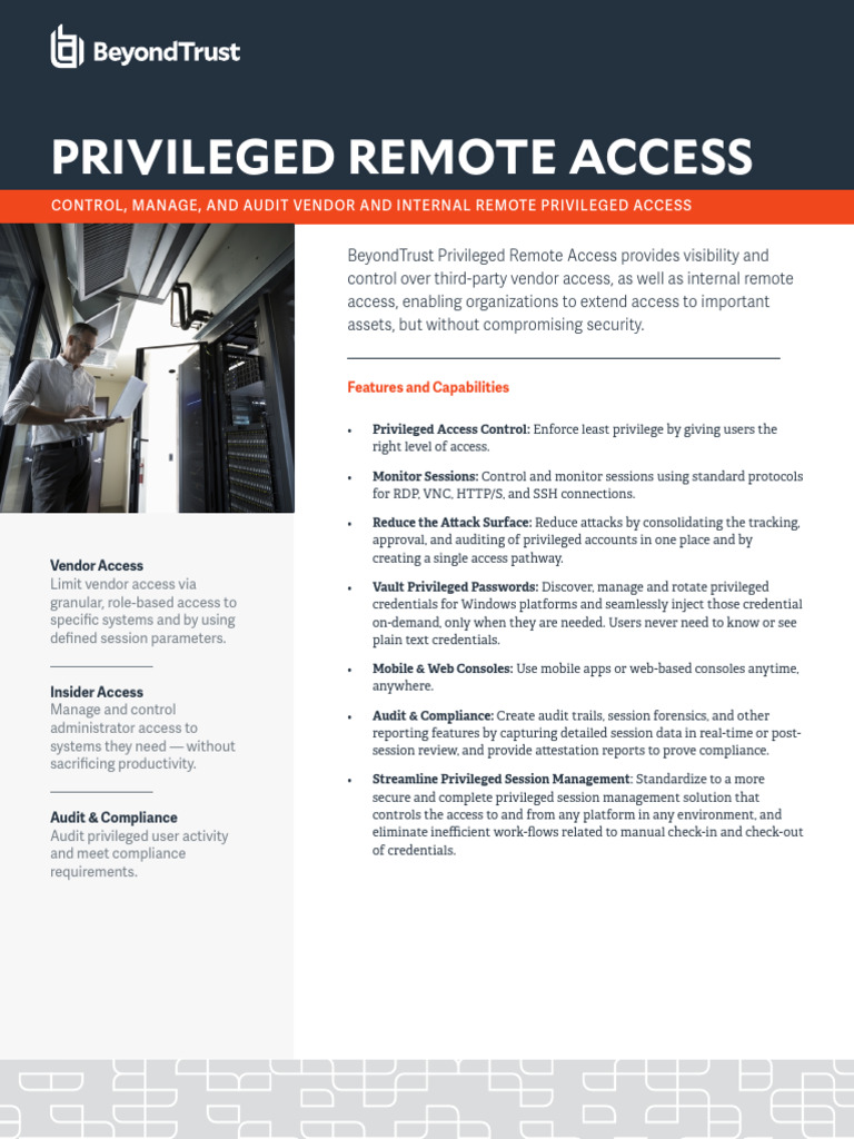 BeyondTrust Privileged Remote Access Overview | PDF | Cloud Computing ...