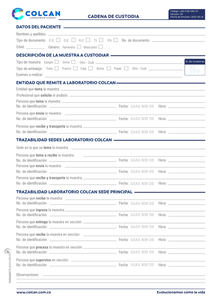 Cadena de Custodia - 06-2023 | PDF