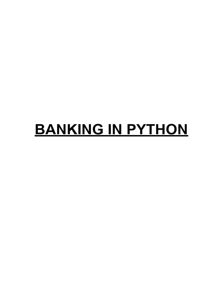 banking program | PDF | Programming | Computer Program