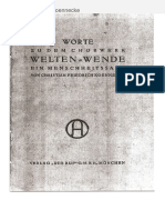 Christian Friedrich Koennecke, Weltenwende Oratorio Texte