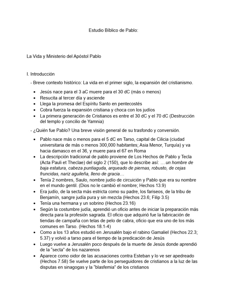 Estudio Bíblico: Vida de Pablo y Silas | PDF | Pablo el apóstol | Bernabé