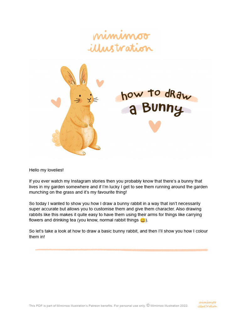 18 How To Draw A Bunny PDF