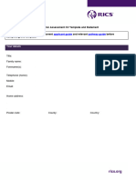 RICS APC Summary of Experience Template | PDF