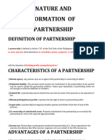 Nature and Formation of Partnership