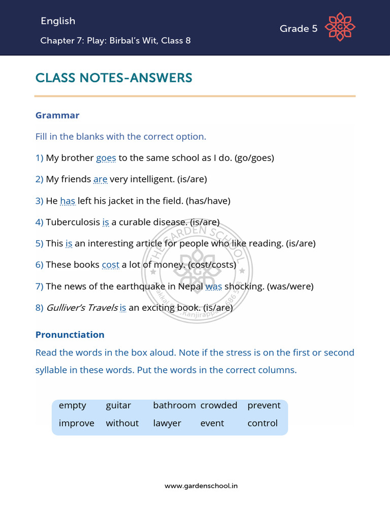 AK CN Grade+5 English Chapter+7 Class+8 | PDF