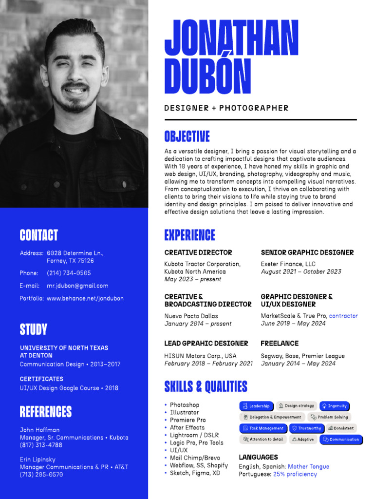 Jonathan DubonResume 2024 PDF
