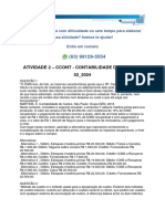 ATIVIDADE 2 - CCONT - CONTABILIDADE DE CUSTOS - 52_2024